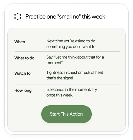 Your first action, scaffolded