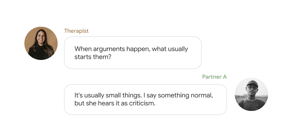 Both partners interviewed separately